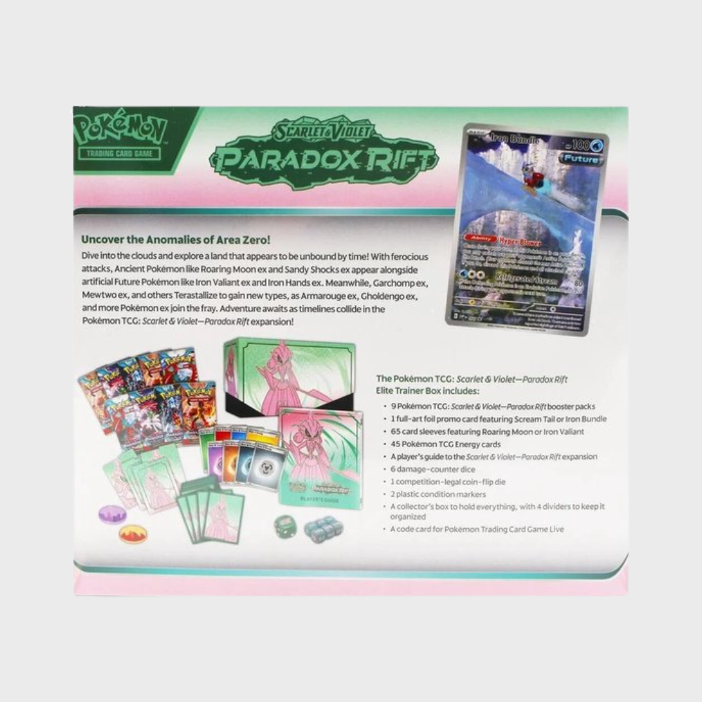 Pokémon Scarlet & Violet Paradox Rift Elite Trainer Box - Iron Valiant (ETB)