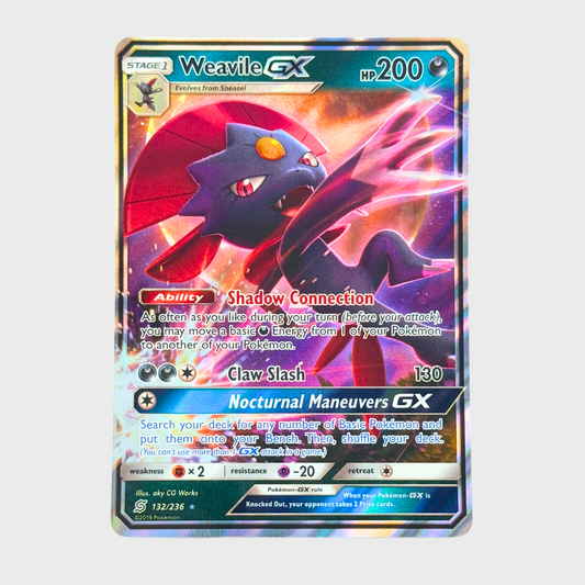 Weavile GX #132 Pokémon Unified Minds