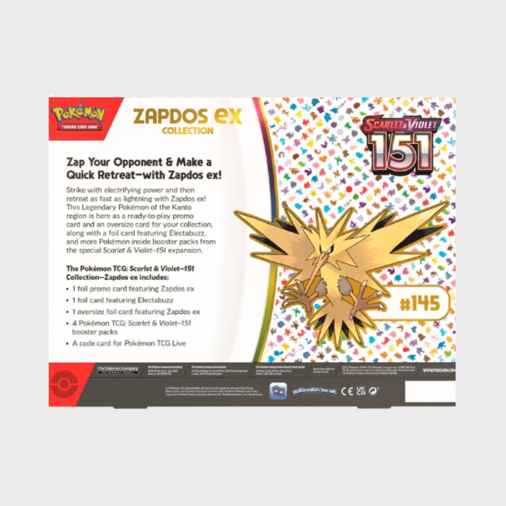 Pokémon 151 Zapdos Ex Box