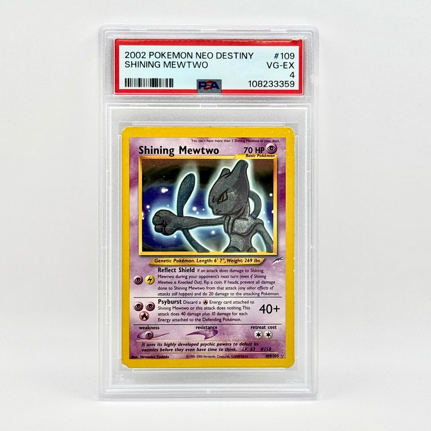 Shining Mewtwo 109 PSA Graded 4