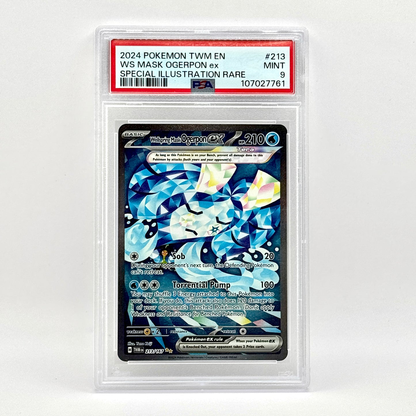 Wellspring mask Ogerpon ex 213 english PSA 9