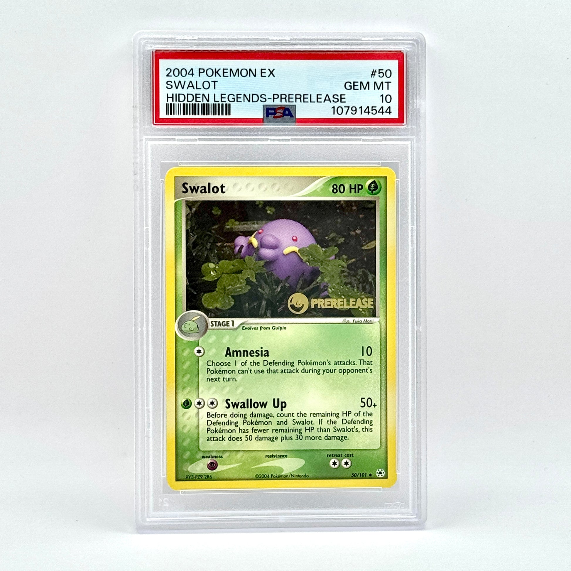 swalot pokemon card Swalot Hidden Legends pre-release PSA graded 10 (pop 40) – CatchCollect
