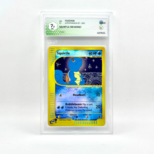 Squirtle [Reverse Holo] #132 Pokemon Expedition graded Graad 7.5