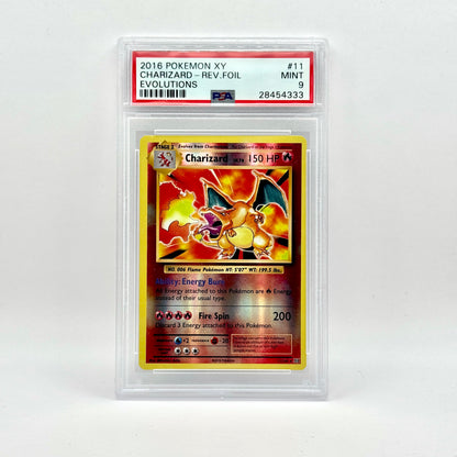 Charizard [Reverse Holo] #11 Pokemon Evolutions graded psa 9